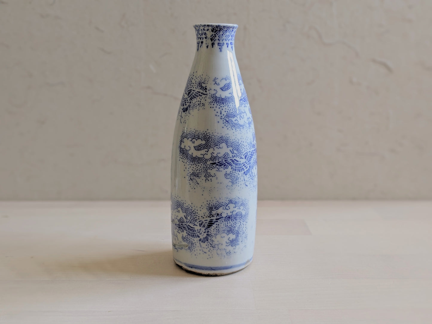 1880's ’inban’ printed sake bottle / flower vase