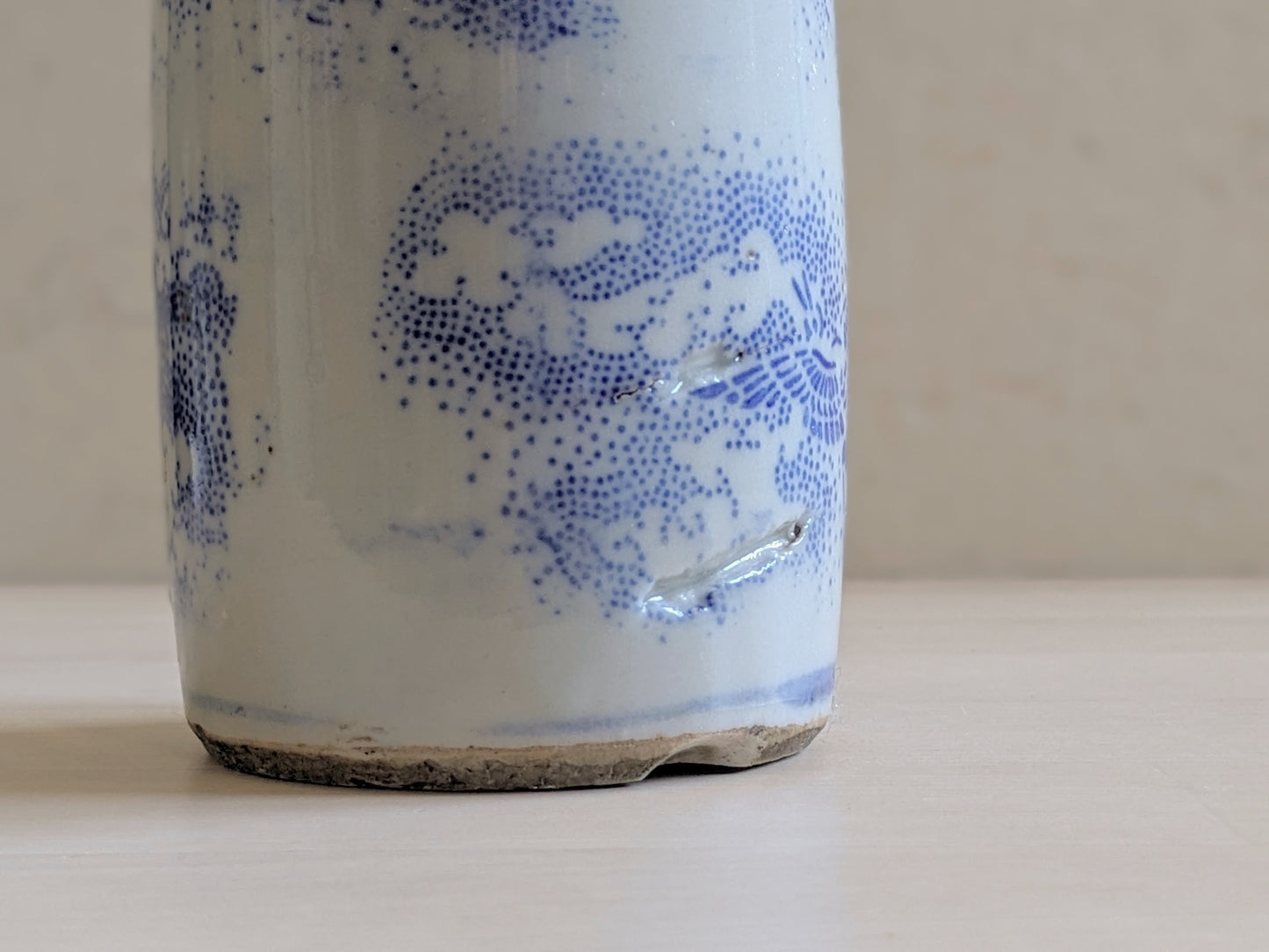 1880's ’inban’ printed sake bottle / flower vase