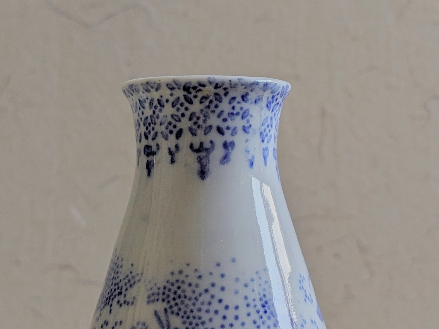 1880's ’inban’ printed sake bottle / flower vase