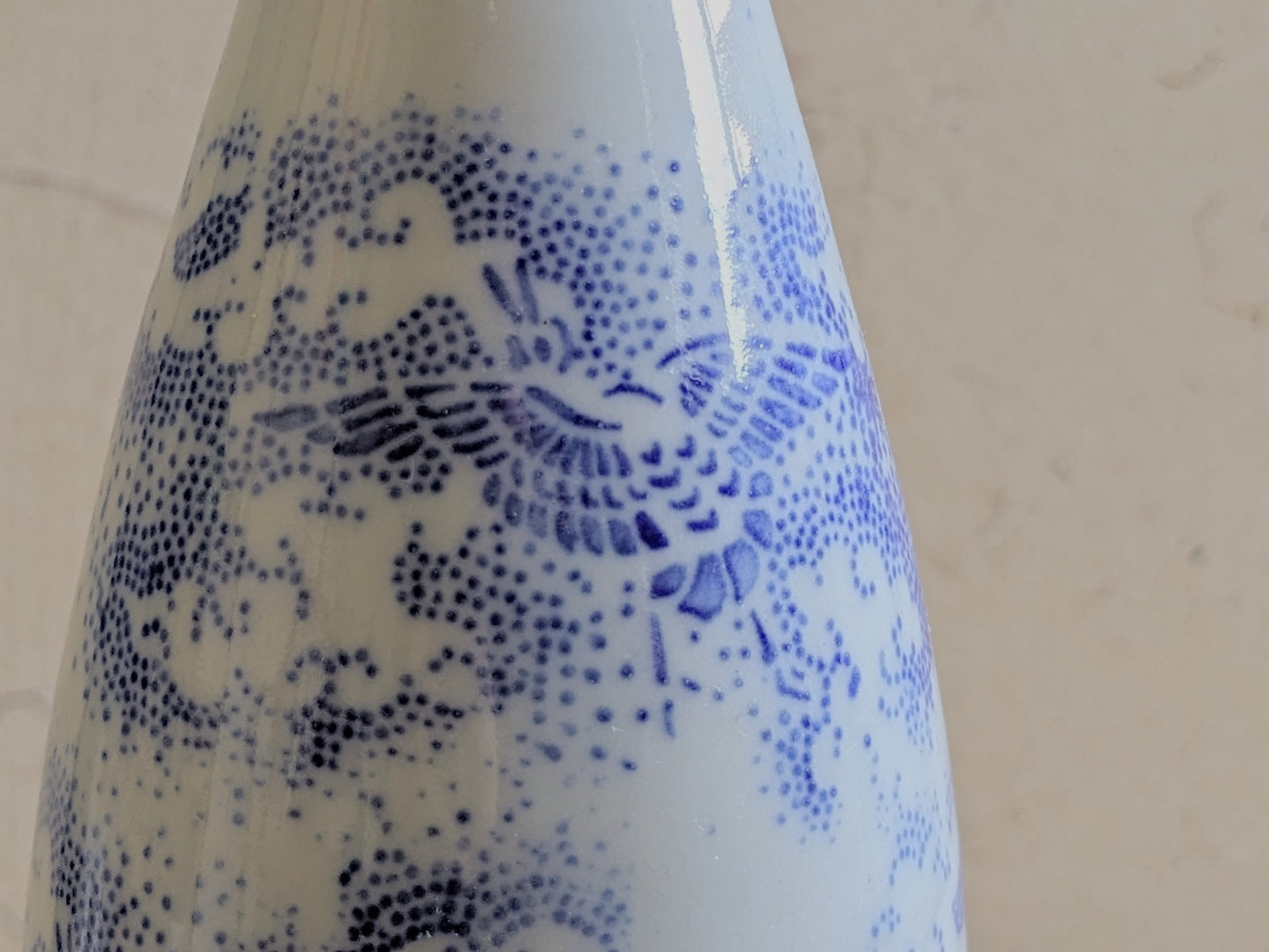 1880's ’inban’ printed sake bottle / flower vase